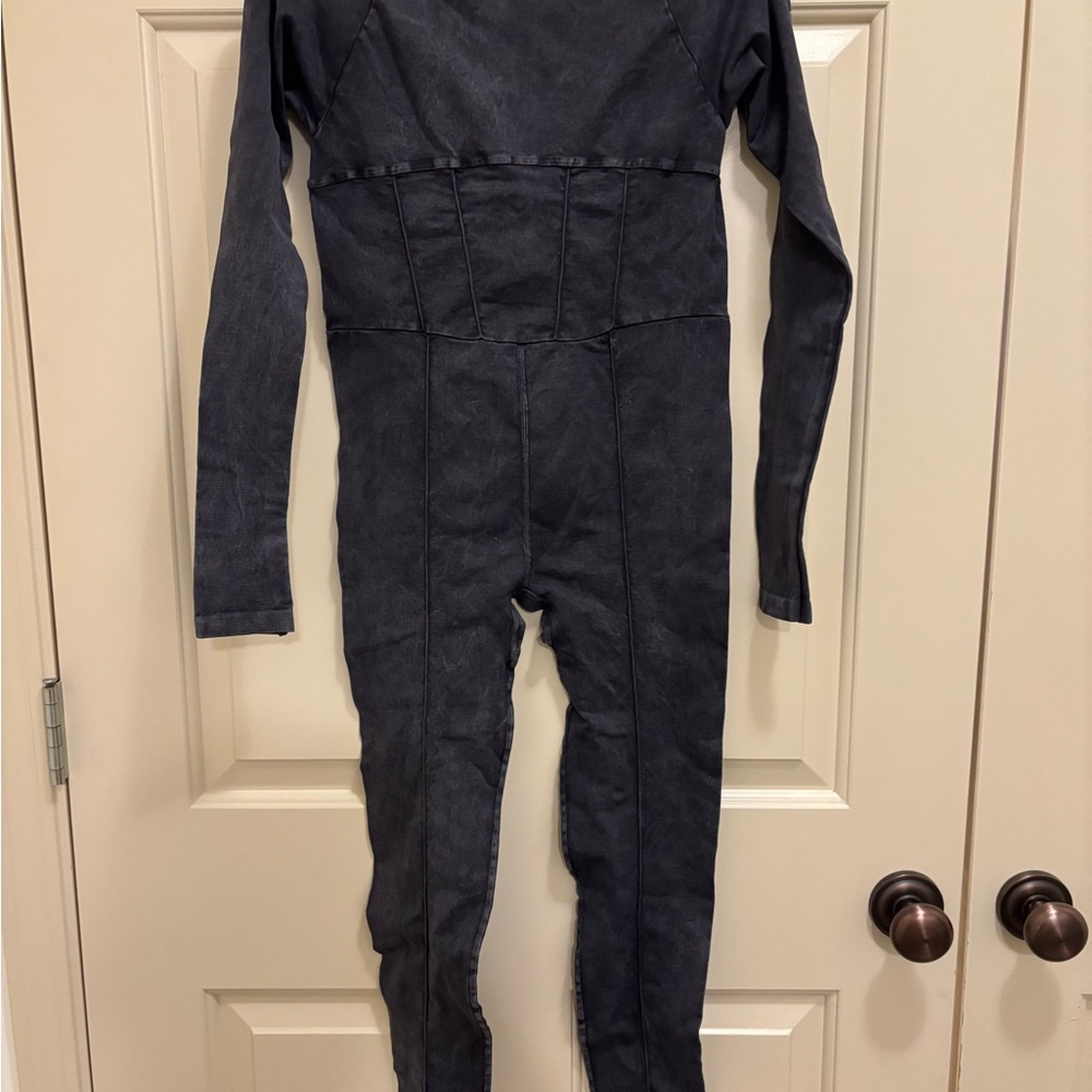 NWOT! 🌟Free People Good Karma Corset Long Sleeve Onesie in Washed Black.XS/Small - Picture 9 of 9